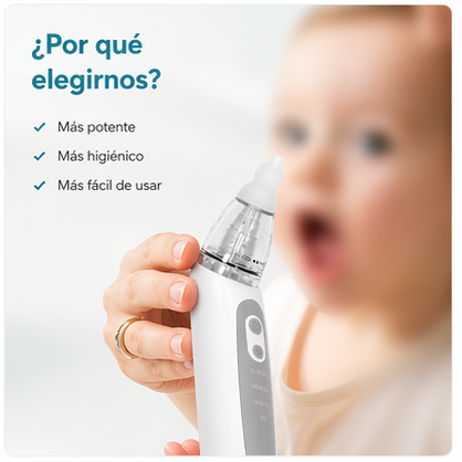 Aspirador Nasal Eléctrico para Bebé Recargable Anticongestión 2025