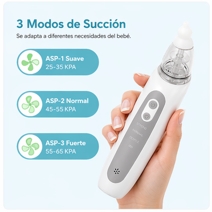 Aspirador Nasal Eléctrico para Bebé Recargable Anticongestión 2025