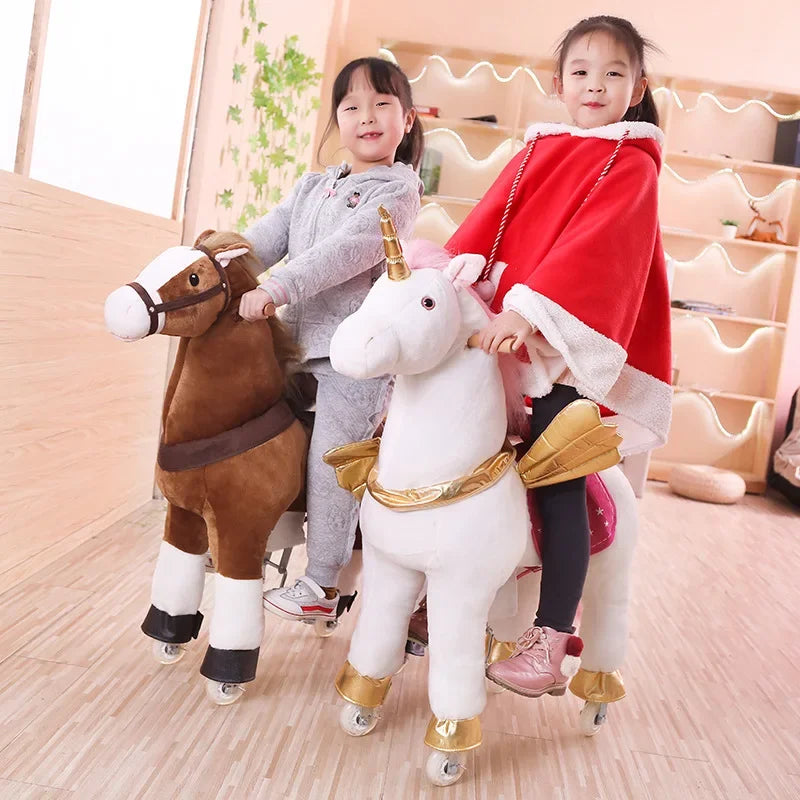 Caballo Saltador Inflable para Niños Juguete de Equilibrio Multicolor
