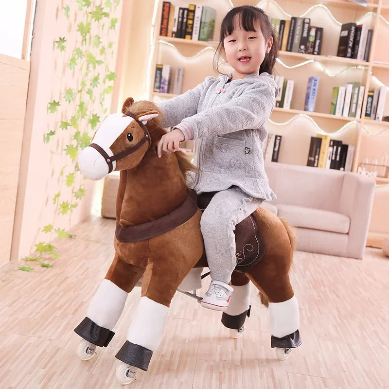 Caballo Saltador Inflable para Niños Juguete de Equilibrio Multicolor