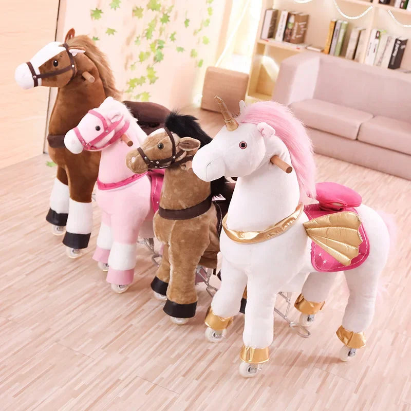 Caballo Saltador Inflable para Niños Juguete de Equilibrio Multicolor