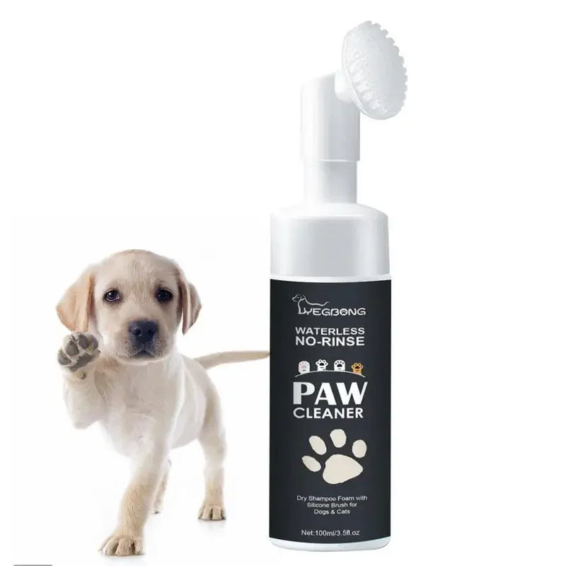 Espuma Limpiadora de Patas para Mascotas 100ml sin Enjuague con Cepillo