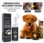 Espuma Limpiadora de Patas para Mascotas 100ml sin Enjuague con Cepillo