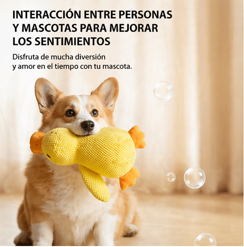 Juguete de Peluche para Perro Pato Sonoro Resistente para Mordida