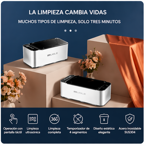 Limpiador Ultrasónico 500ML para Gafas y Joyas Limpieza Profunda