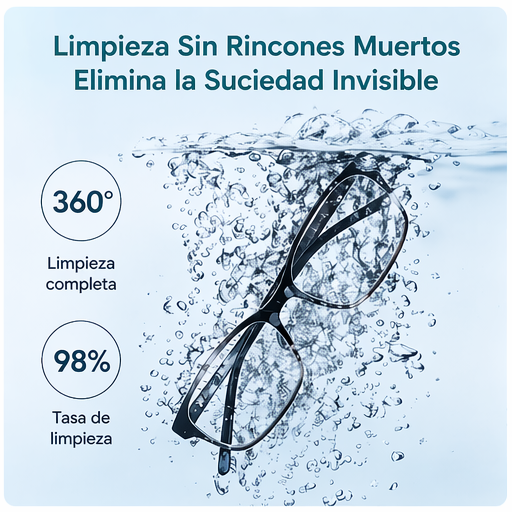 Limpiador Ultrasónico 500ML para Gafas y Joyas Limpieza Profunda