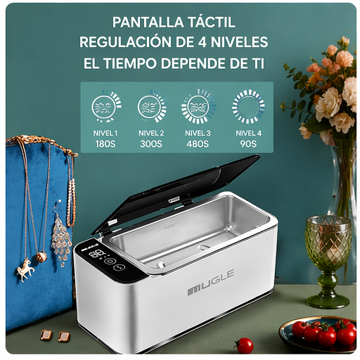 Limpiador Ultrasónico 500ML para Gafas y Joyas Limpieza Profunda