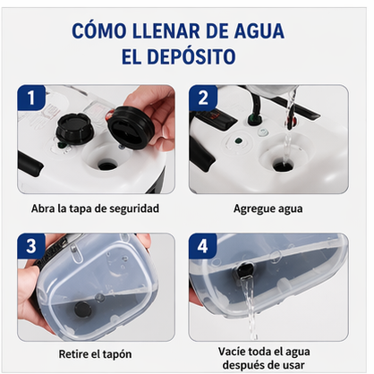 Limpiador a Vapor 2500W Alta Temperatura Portátil para Hogar y Coche