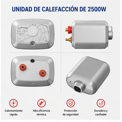 Limpiador a Vapor 2500W Alta Temperatura Portátil para Hogar y Coche