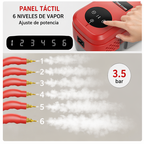 Limpiador a Vapor 2500W Alta Temperatura Portátil para Hogar y Coche