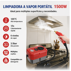 Limpiador a Vapor 2500W Alta Temperatura Portátil para Hogar y Coche