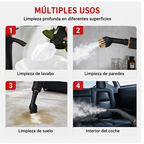 Limpiador a Vapor 2500W Alta Temperatura Portátil para Hogar y Coche