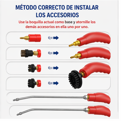 Limpiador a Vapor 2500W Alta Temperatura Portátil para Hogar y Coche