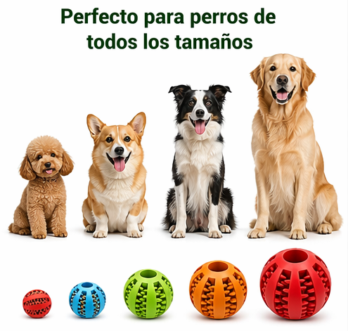 Pelota Interactiva para Perros con Dispensador de Premios Resistente y Atóxica