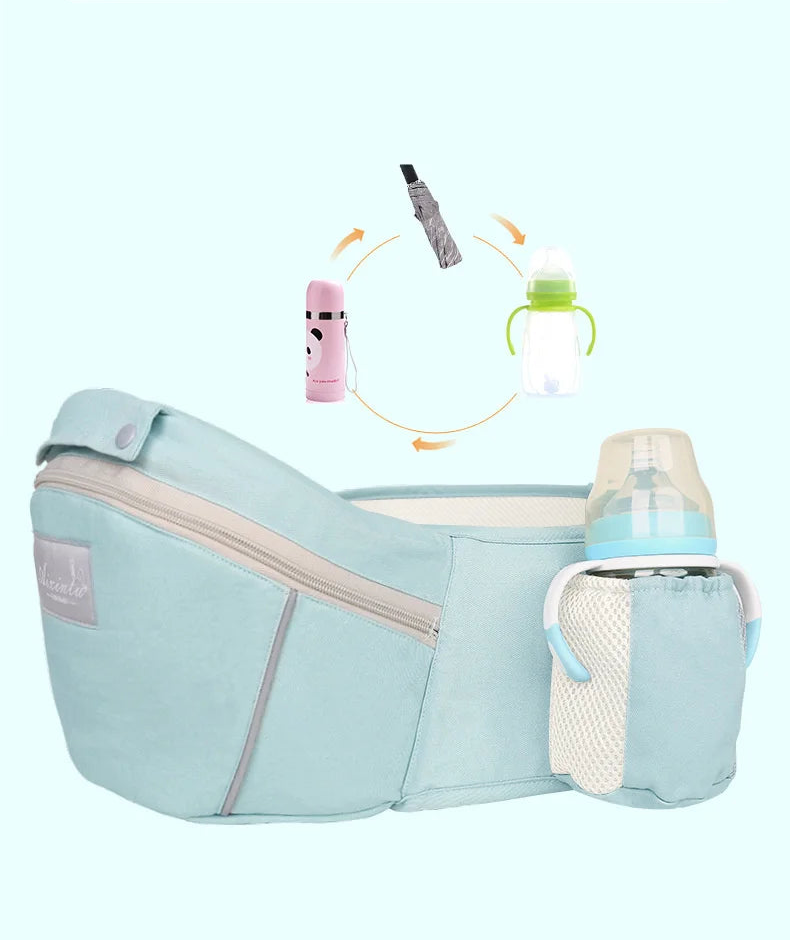 Portabebés Ergonómico Multifuncional con Asiento de Cadera para Bebé