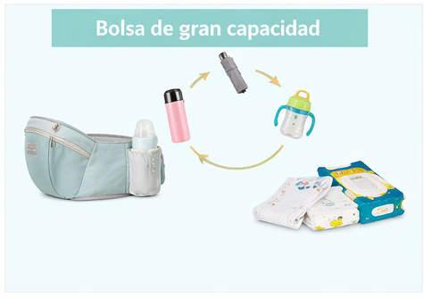 Portabebés Ergonómico Multifuncional con Asiento de Cadera para Bebé