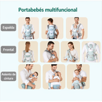 Portabebés Ergonómico Multifuncional con Asiento de Cadera para Bebé