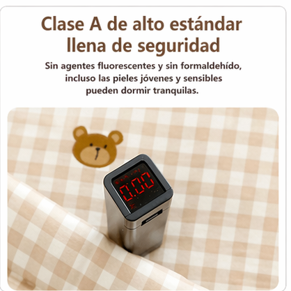 Protector de Cuna Antigolpes de Algodón Suave Barrera de Seguridad para Bebé