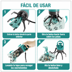 Recogedor de Excrementos para Perros Portátil con Bolsa Integrada Sin Contacto