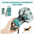 Recogedor de Excrementos para Perros Portátil con Bolsa Integrada Sin Contacto