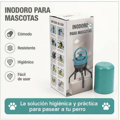Recogedor de Excrementos para Perros Portátil con Bolsa Integrada Sin Contacto