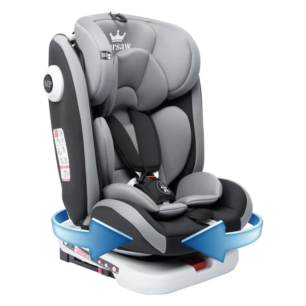 Silla de Coche Infantil 360° ISOFIX 9-36kg AP01 KL005 con Arnés 5 Puntos