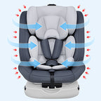 Silla de Coche Infantil 360° ISOFIX 9-36kg AP01 KL005 con Arnés 5 Puntos