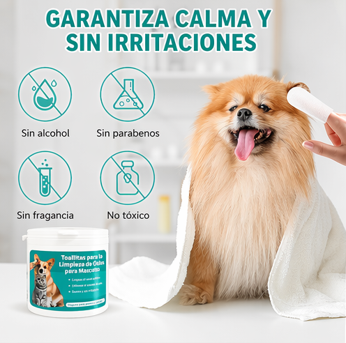 Toallitas Limpiadoras de Oídos para Mascotas Dedal Suave para Perros y Gatos