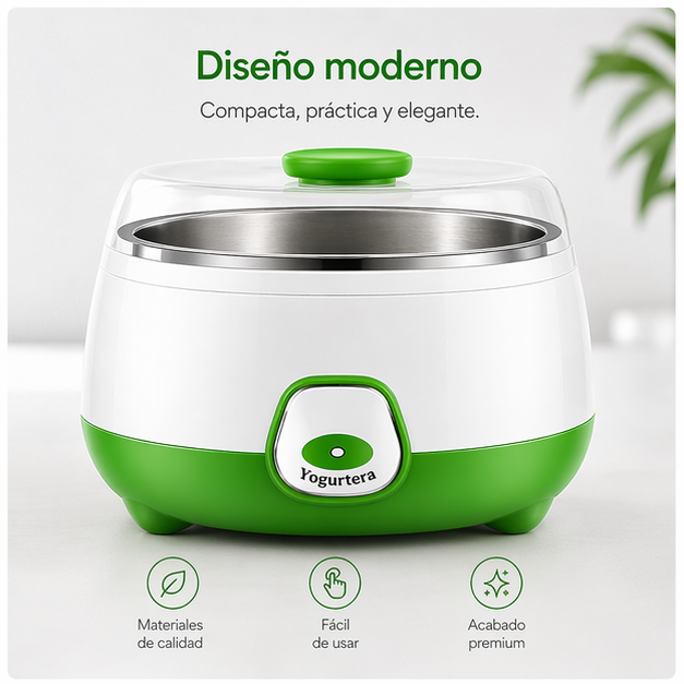 Yogurtera Eléctrica 1L Multifuncional para Yogur Natto y Fermentación